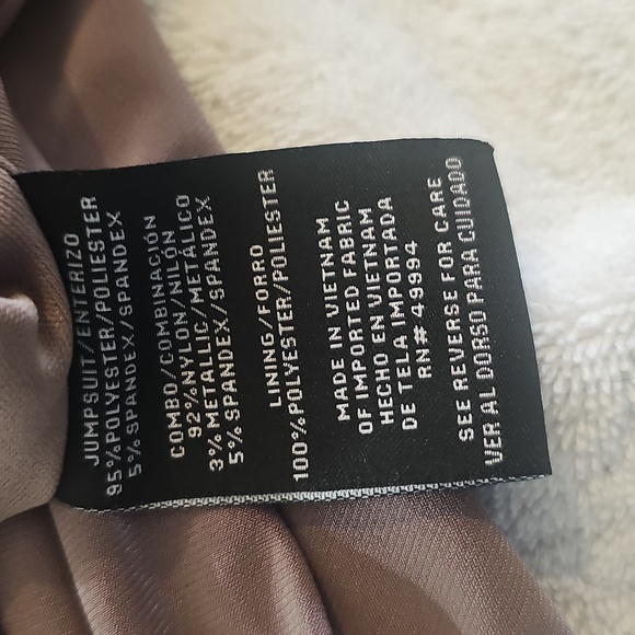 NWT R&M Mocha One-Shoulder Sequins Jumpsuit Size 18 - Picture 14 of 14